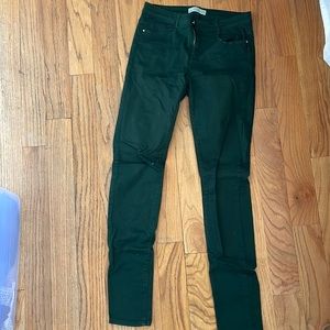 ZARA dark green skinny jeans